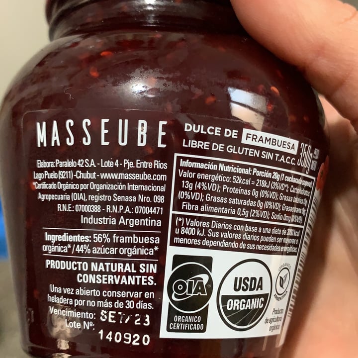 review photo of Masseube Mermeladas De Frambuesa shared by @nataliafiasconaro on 09 Oct 2020 - review