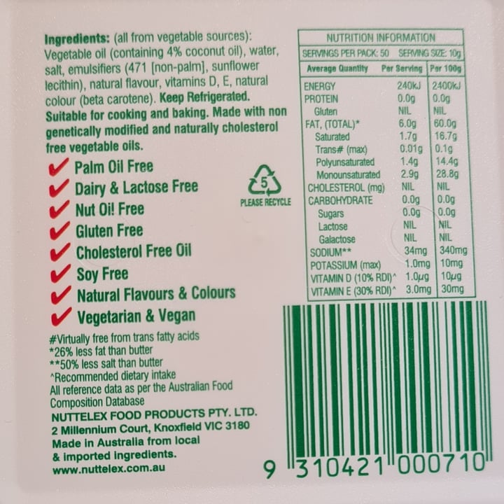 review photo of Nuttelex Nuttelex Made With Coconut Oil shared by @nightinghale on 15 Feb 2021 - review