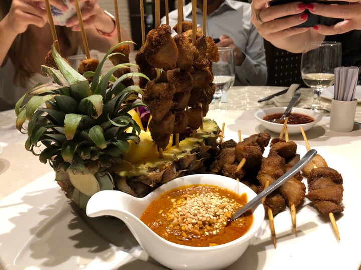 photo of LingZhi Vegetarian - Liat Towers Vegetarian Satay served in Fresh Pineapple shared by @biapol on  30 Jul 2019 - review