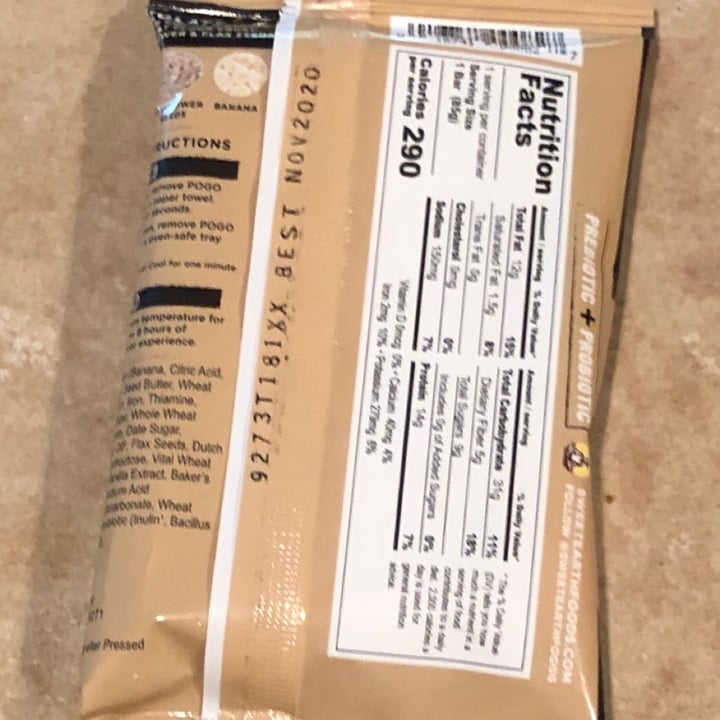 photo of Sweet Earth Sweet Earth POGO Chocolate Banana & Flax Wrap shared by @leisa on  19 Jun 2020 - review
