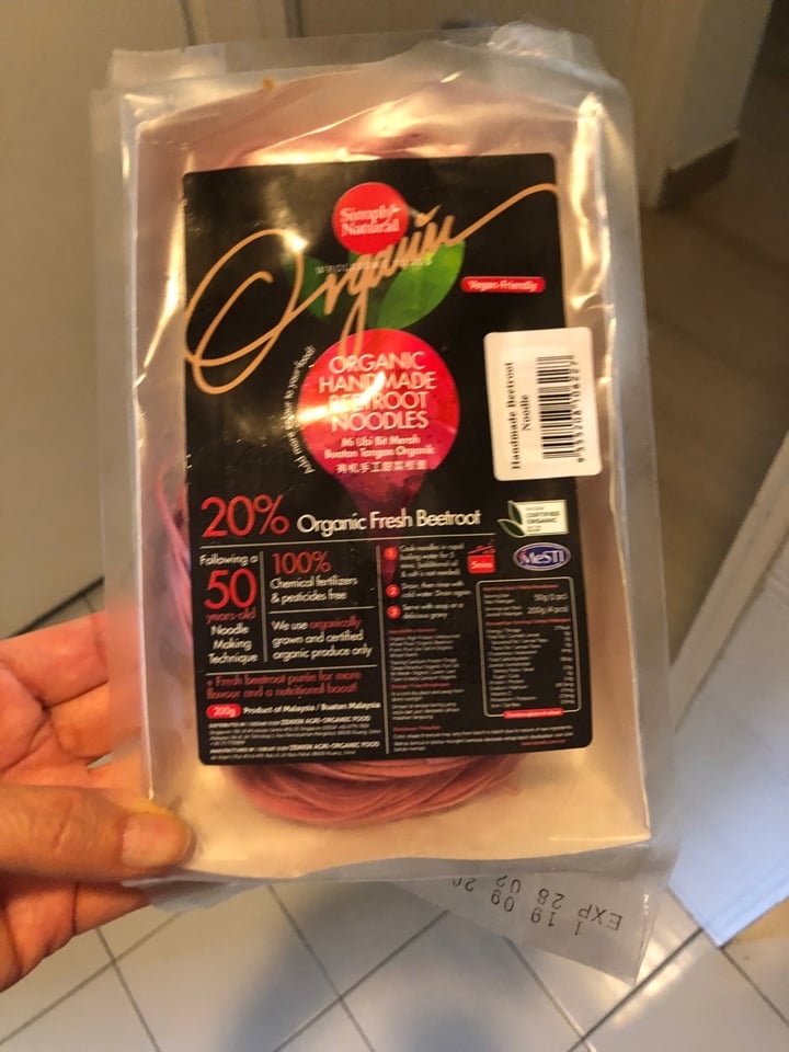 photo of Simply Natural Organic Handmade Beetroot Noodles shared by @brigittestaps on  16 Dec 2019 - review