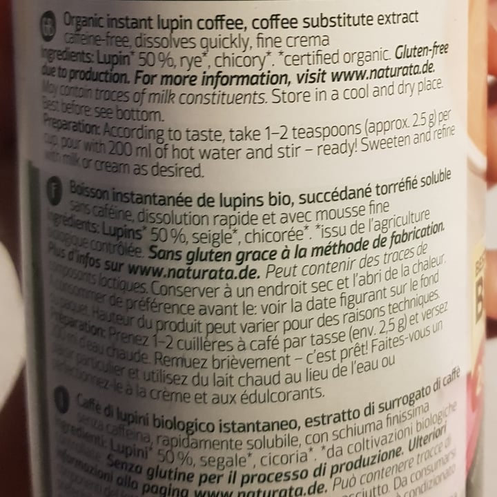 photo of Naturata Lupinen Kaffee Instant shared by @kavana on  16 Feb 2021 - review