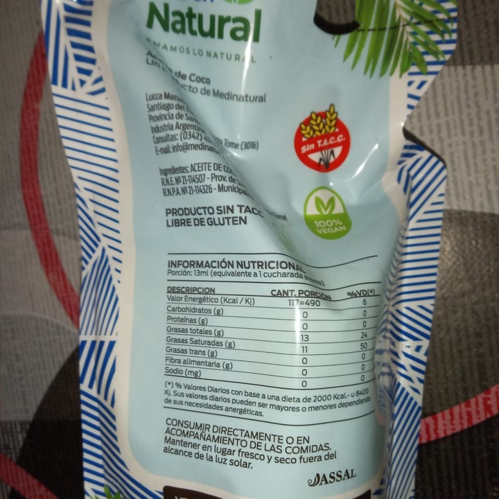 photo of MediNatural Aceite de coco shared by @marielfer on  24 Sep 2022 - review