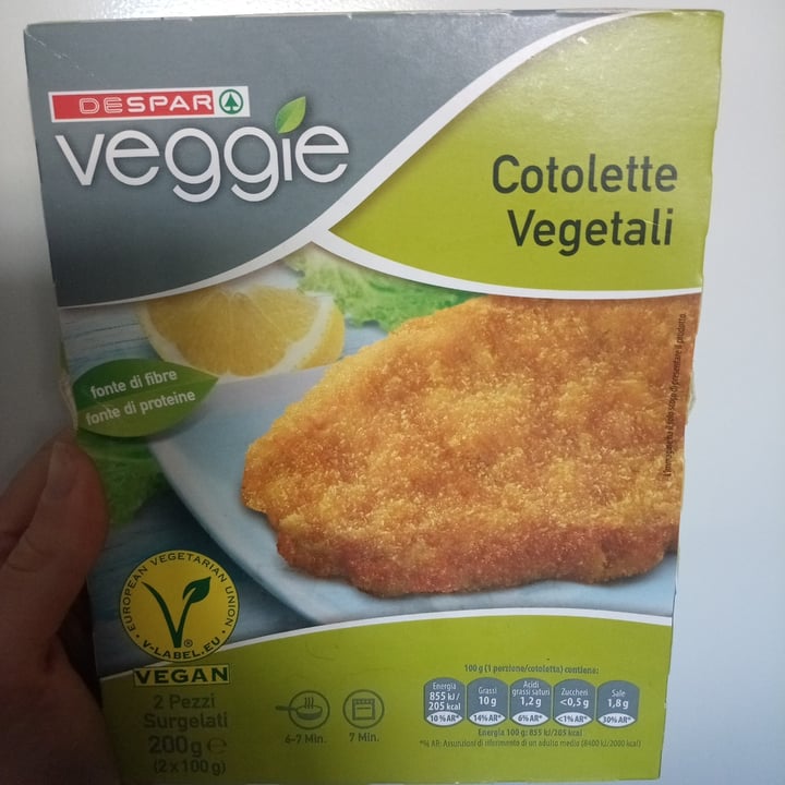 photo of Despar Veggie Cotolette vegetali shared by @fabiolamichelotti on  15 May 2022 - review