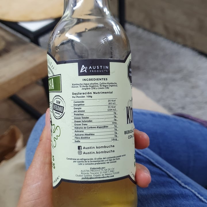 photo of Austin kombucha Kombucha de jengibre y limón shared by @kahle on  03 Jul 2021 - review