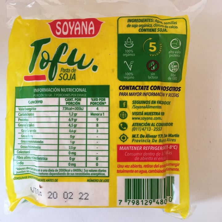 photo of Soyana Tofu shared by @ecologiainfo on  28 Jan 2022 - review
