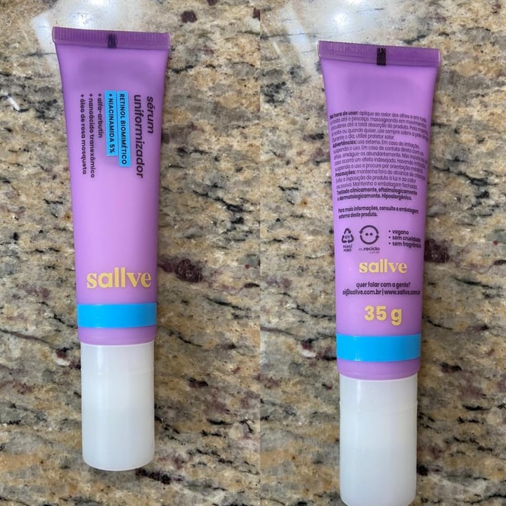 photo of Sallve Serum uniformizador shared by @claudangelo on  17 Apr 2022 - review