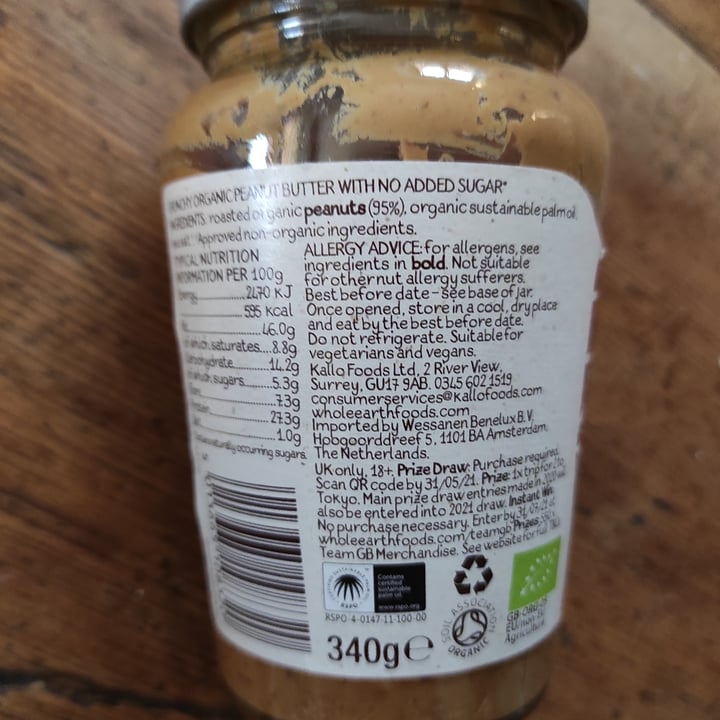 photo of Whole Earth Crunchy Peanut Butter Bio shared by @luciestorrs on  23 Jun 2021 - review