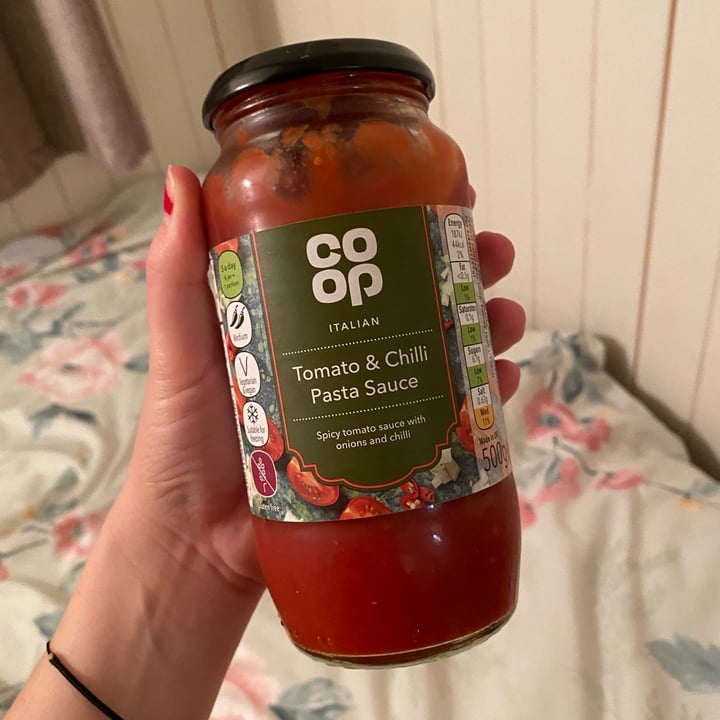 photo of Coop Tomato & Chilli Pasta Sauce shared by @heatherevans on  01 Oct 2020 - review