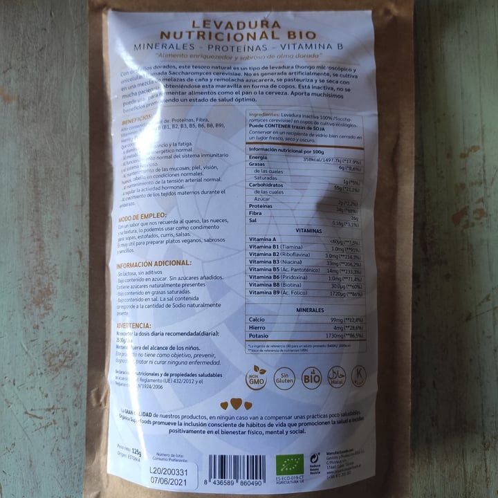 photo of Organica Superfoods Levadura nutricional shared by @bettt on  27 Oct 2020 - review