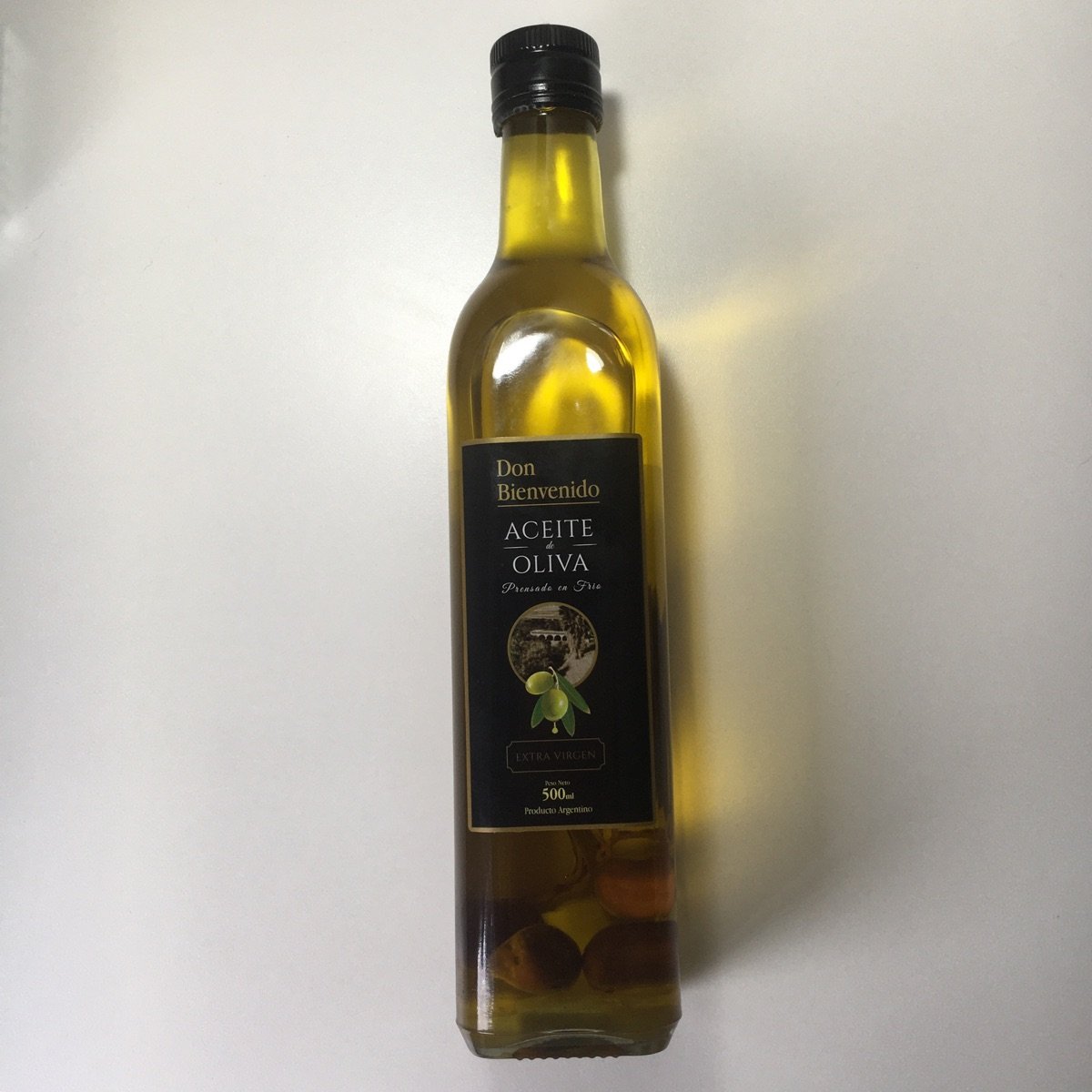 Aceite de oliva extravirgen - primera prensa en frio — Don Bienvenido