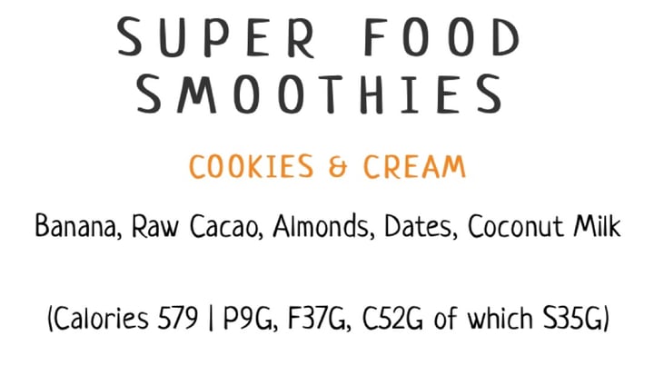 review photo of Health Freak Cafe Applecross Cookies & Cream Smoothie shared by @debzeedoo on 27 Dec 2019 - review