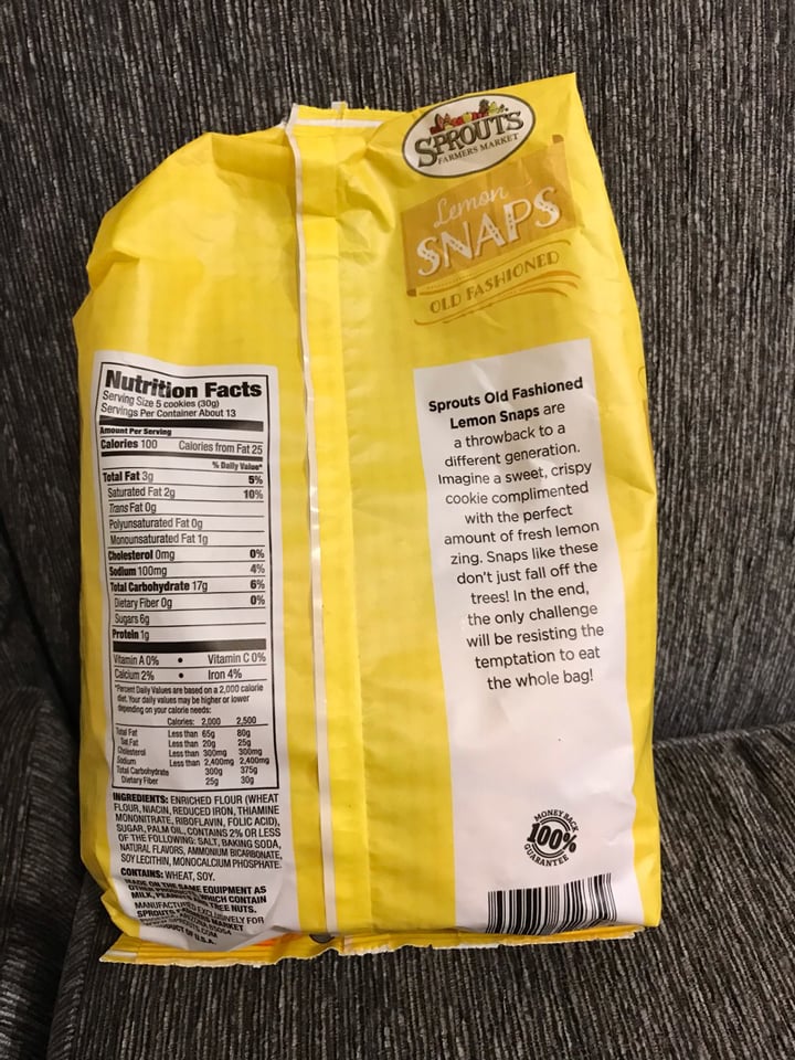 photo of Sprouts Farmers Market Lemon snaps cookies shared by @phuoody on  08 Oct 2019 - review