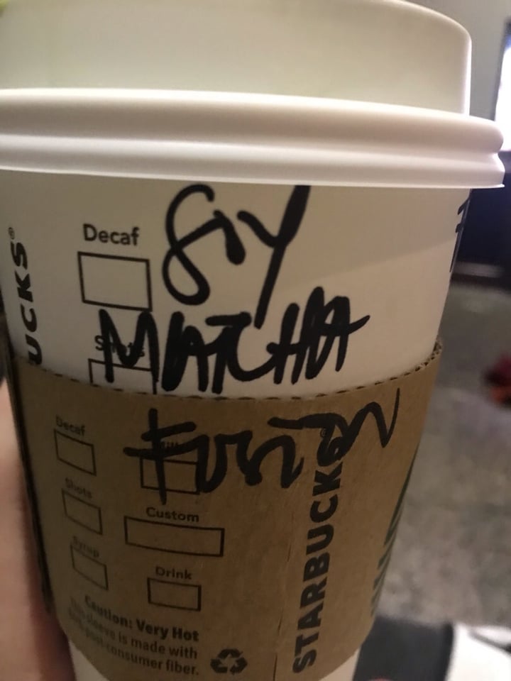 review photo of Starbucks Soy Matcha Fusion shared by @vegasauras on 08 Apr 2020 - review