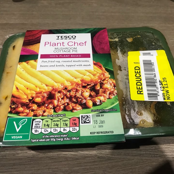 photo of Tesco Mushroom Cottage Pie shared by @melissashode on  20 Jan 2021 - review