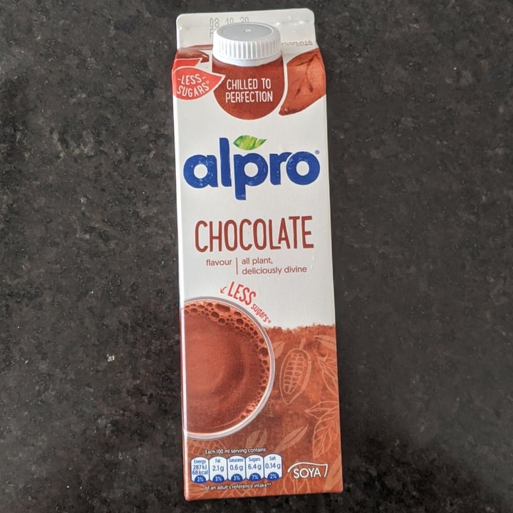 photo of Alpro Chocolate Flavored Soya Milk Less Sugar shared by @alfiejameshall on  11 Sep 2020 - review