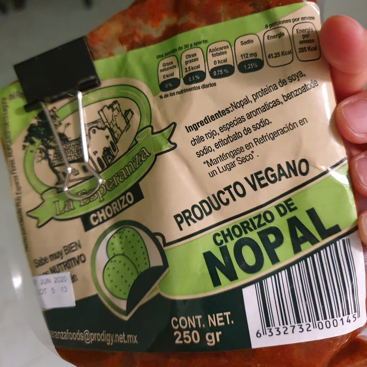 photo of H-E-B Chorizo De Nopal shared by @danquiroz on  26 May 2020 - review
