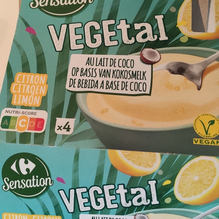 photo of Carrefour Sensation Vegetal Yogur Con Base de Coco Sabor Limón shared by @sandravegan18 on  20 Mar 2022 - review