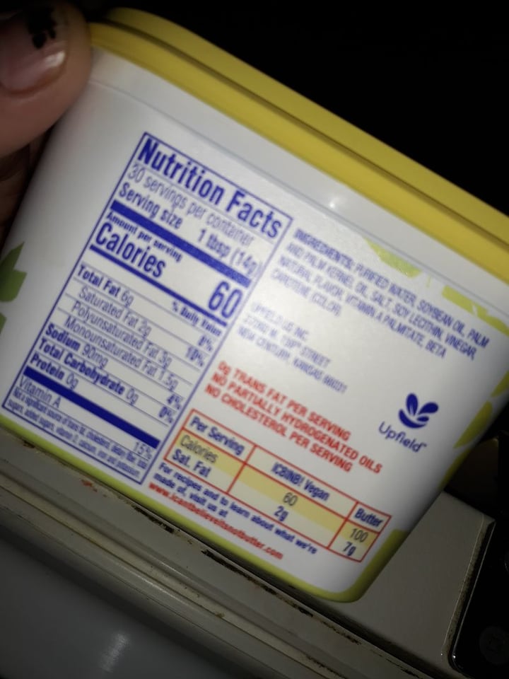 photo of I Can't Believe It's Not Butter! I Cant Believe Its Not Butter! It’s Vegan (45% Vegetable Oil Spread) shared by @theanxiousvegan on  21 Mar 2020 - review