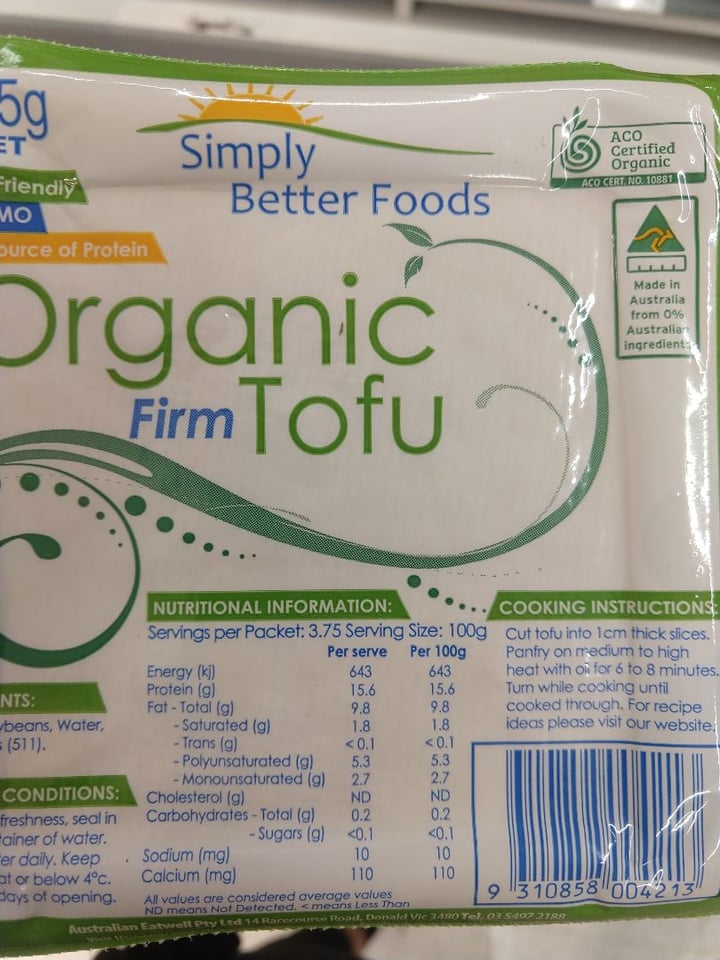 review photo of Simply Better Foods Organic Firm Tofu shared by @andreavaldivia on 03 Mar 2020 - review