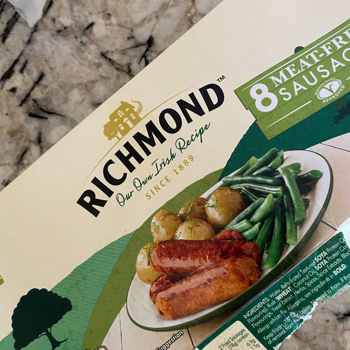 photo of Richmond Richmond Meat Free Sausages shared by @erebusrc on  31 May 2020 - review