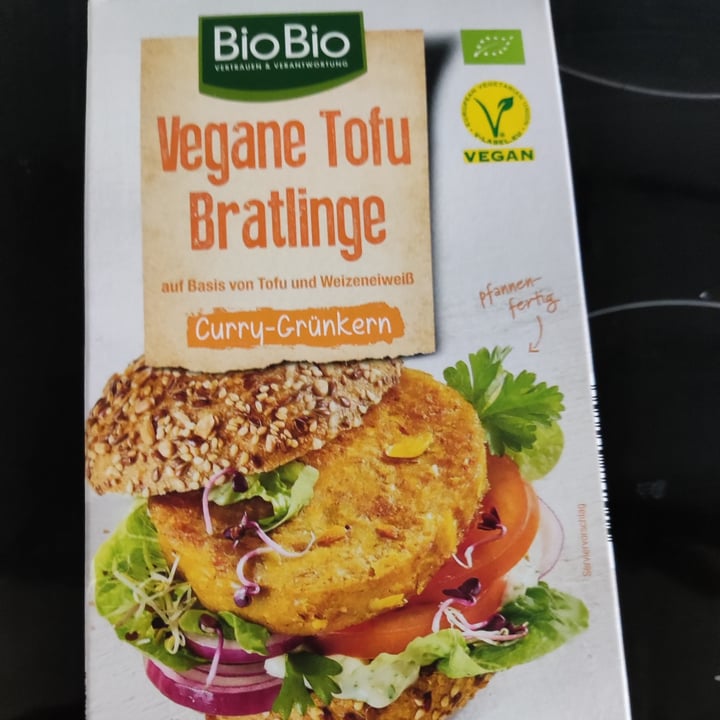 review photo of BioBio Vegane Tofu Bratlinge Curry-Grünkern shared by @smock on 07 May 2022 - review