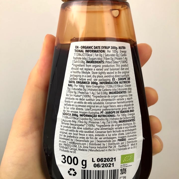 photo of Prozis Organic Date Syrup shared by @pbsofia on  02 Mar 2021 - review