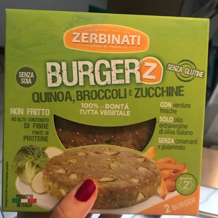 photo of Zerbinati Burger'Z Quinoa, Broccoli e Zucchine shared by @gaiag on  14 Mar 2022 - review