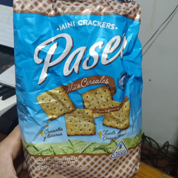 review photo of Molino Cañuelas Galletitas Mini Crackers shared by @yisusvegan on 08 Feb 2021 - review