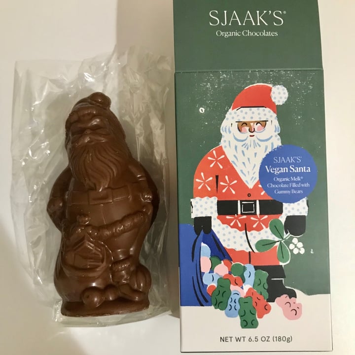 photo of Sjaak’s Organic Chocolates Melk Chocolate Santa filled with Gummy Bears shared by @appleappleamanda on  26 Dec 2020 - review