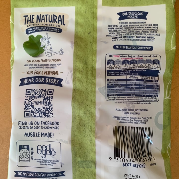 photo of The Natural Confectionery Co. Vegan Fruit Flavoured Jellies shared by @lindieq on  21 Nov 2020 - review