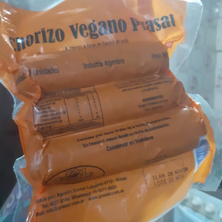 review photo of Prasat Chorizo vegano shared by @bardix on 02 Dec 2020 - review