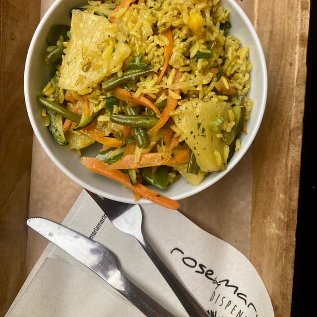 Photo of the dish “Riso basmati con verdure e ananas”