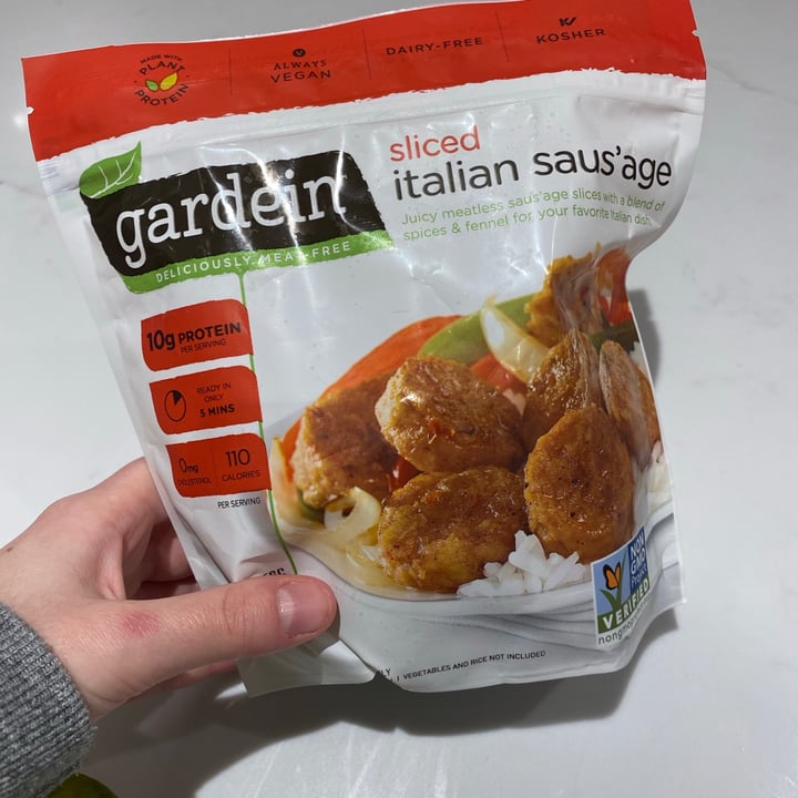 photo of Gardein Sliced Italian Saus’age shared by @evafenn on  13 Dec 2020 - review