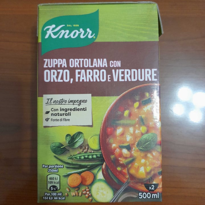 photo of Knorr Zuppa Ortolana con orzo, farro e verdure shared by @giulia23 on  24 Oct 2022 - review