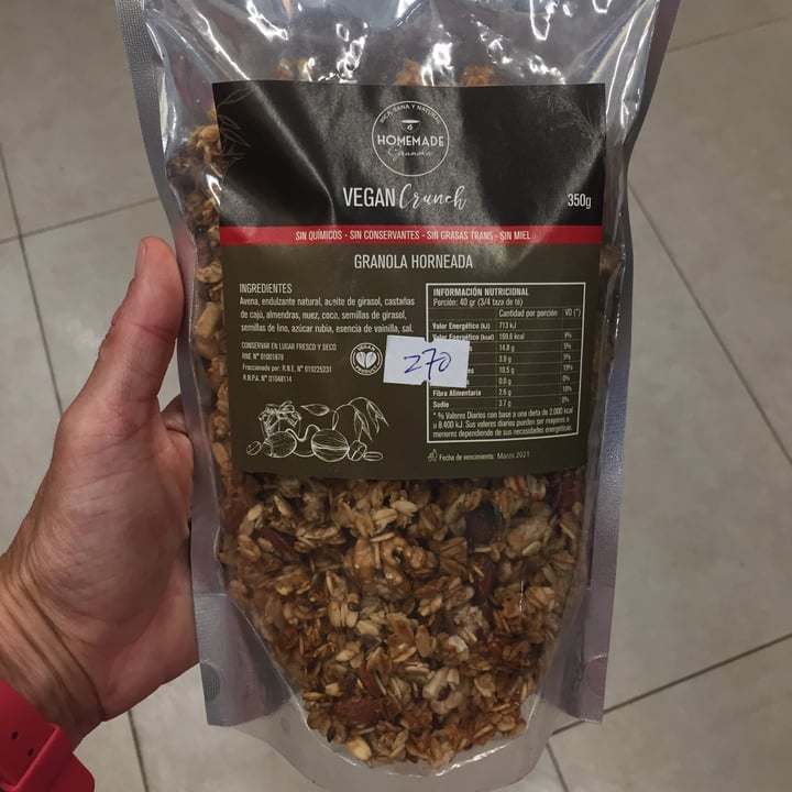 photo of Homemade Granola Vegan Crunch shared by @lolimiqueo on  11 Dec 2020 - review