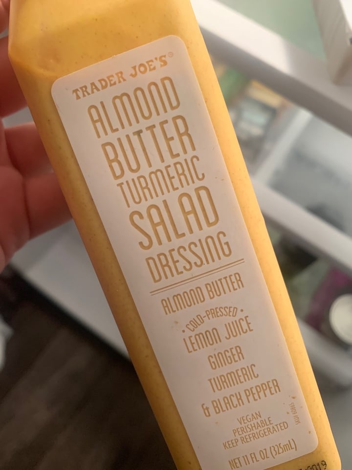 photo of Trader Joe's Almond butter turmeric salad dressing shared by @soymilky on  10 Oct 2019 - review
