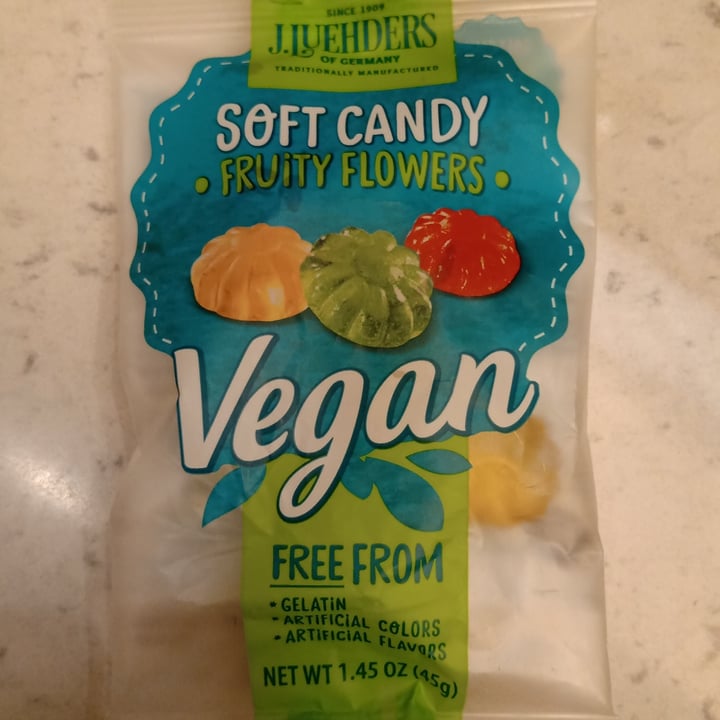 photo of J. Luehders of Germany Soft candy (Fruity flowers) shared by @veganindubai on  22 Jul 2021 - review