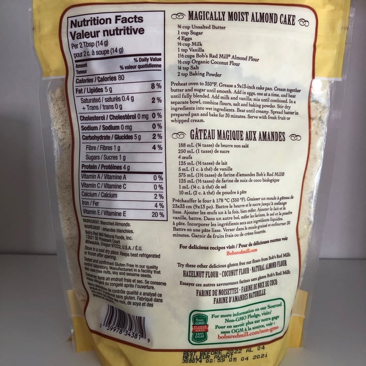 photo of Bob's Red Mill Almond Flour shared by @lisam on  09 Jun 2021 - review
