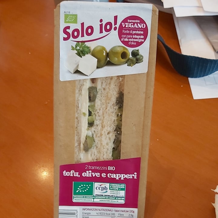 photo of Solo io! Tramezzino Tofu Olive Capperi shared by @francescocrll on  21 Apr 2021 - review
