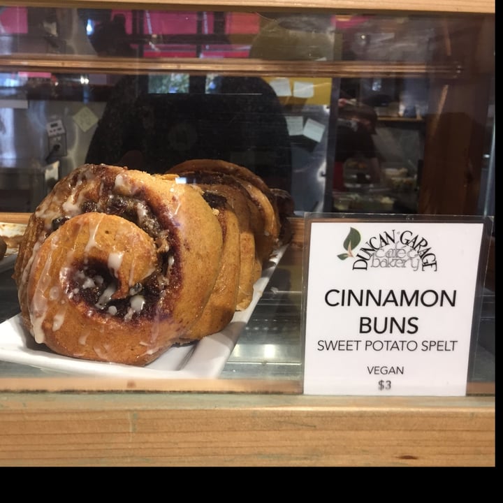 photo of Duncan Garage Cafe & Bakery Sweet potato spelt cinnamon buns vegan shared by @malarky on  30 Oct 2020 - review