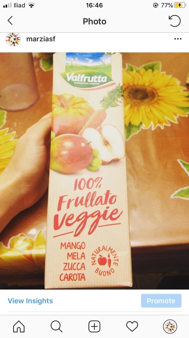 photo of Valfrutta 100% frullato veggie shared by @marziasf on  22 Jan 2020 - review