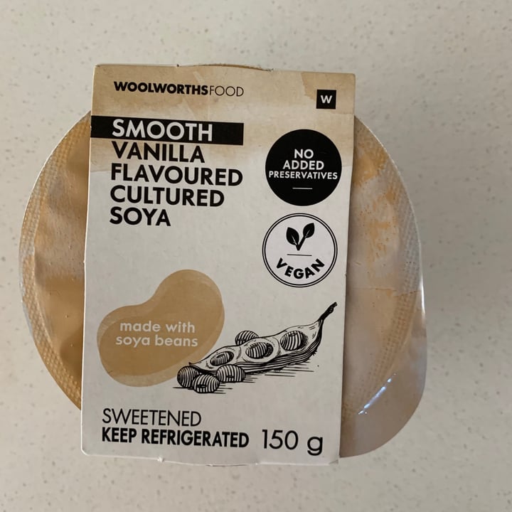 photo of Woolworths Food Smooth Vanilla Flavoured Cultured Soya shared by @emcraik on  09 Aug 2020 - review