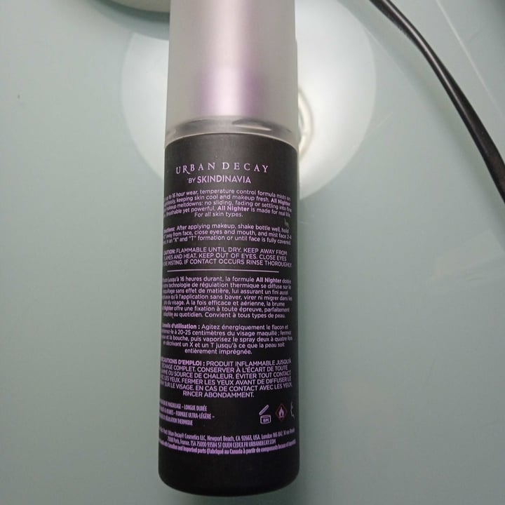 photo of Urban Decay All nighter Makeup Setting Spray - Long Lasting shared by @cejoteando on  09 Aug 2022 - review