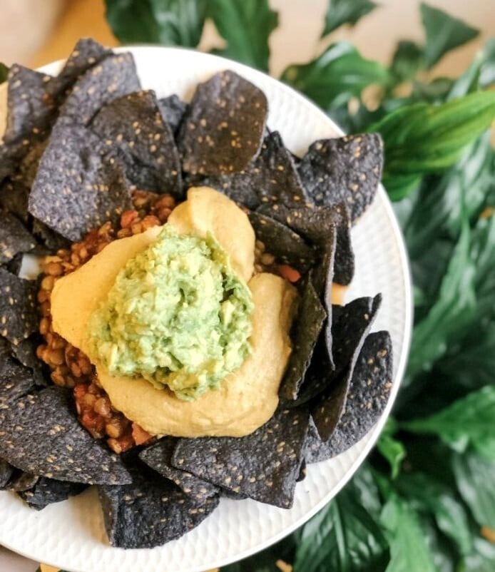 loaded cheesy nachos
