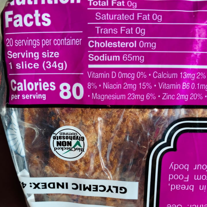 photo of Ezekiel ORGANIC FLOURLESS SPROUTED GRAIN BREAD shared by @iamgodschild on  09 Feb 2021 - review