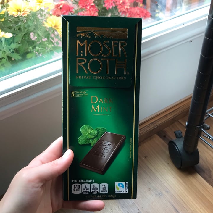 photo of Moser Roth Mint Flavour Dark Chocolate shared by @plants on  15 Oct 2021 - review