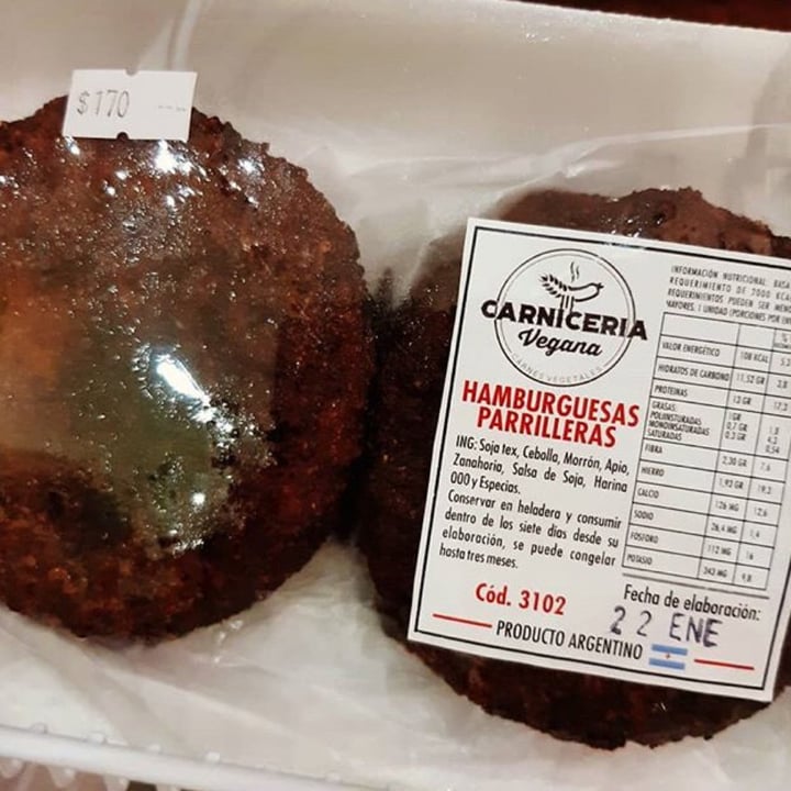 photo of Carnicería vegana Hamburguesas Parrilleras shared by @carogonzalez on  01 Aug 2020 - review