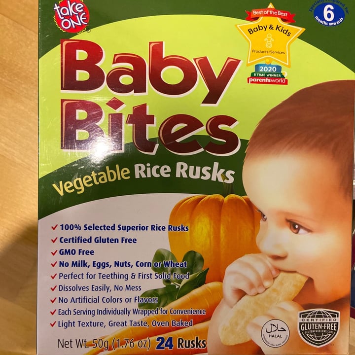 photo of Want Want Baby Bites (Vegetable Rice Rusks) shared by @meganchoy on  27 Aug 2020 - review