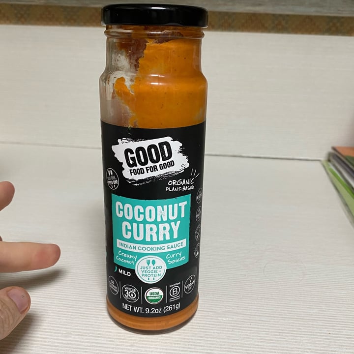 photo of Good Food for Good coconut curry indian cooking sauce shared by @lilyogimeg on  12 May 2022 - review